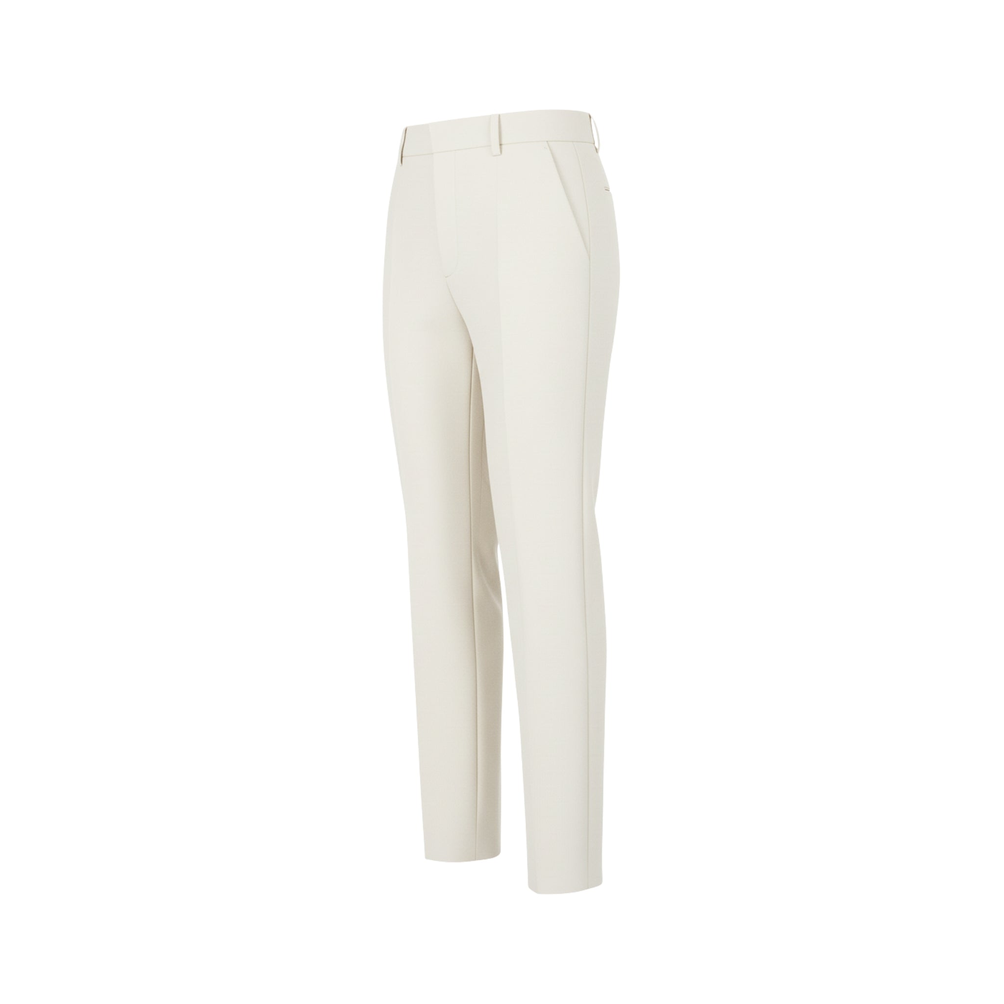 Tailory ivory slim-fit tailored trousers side view