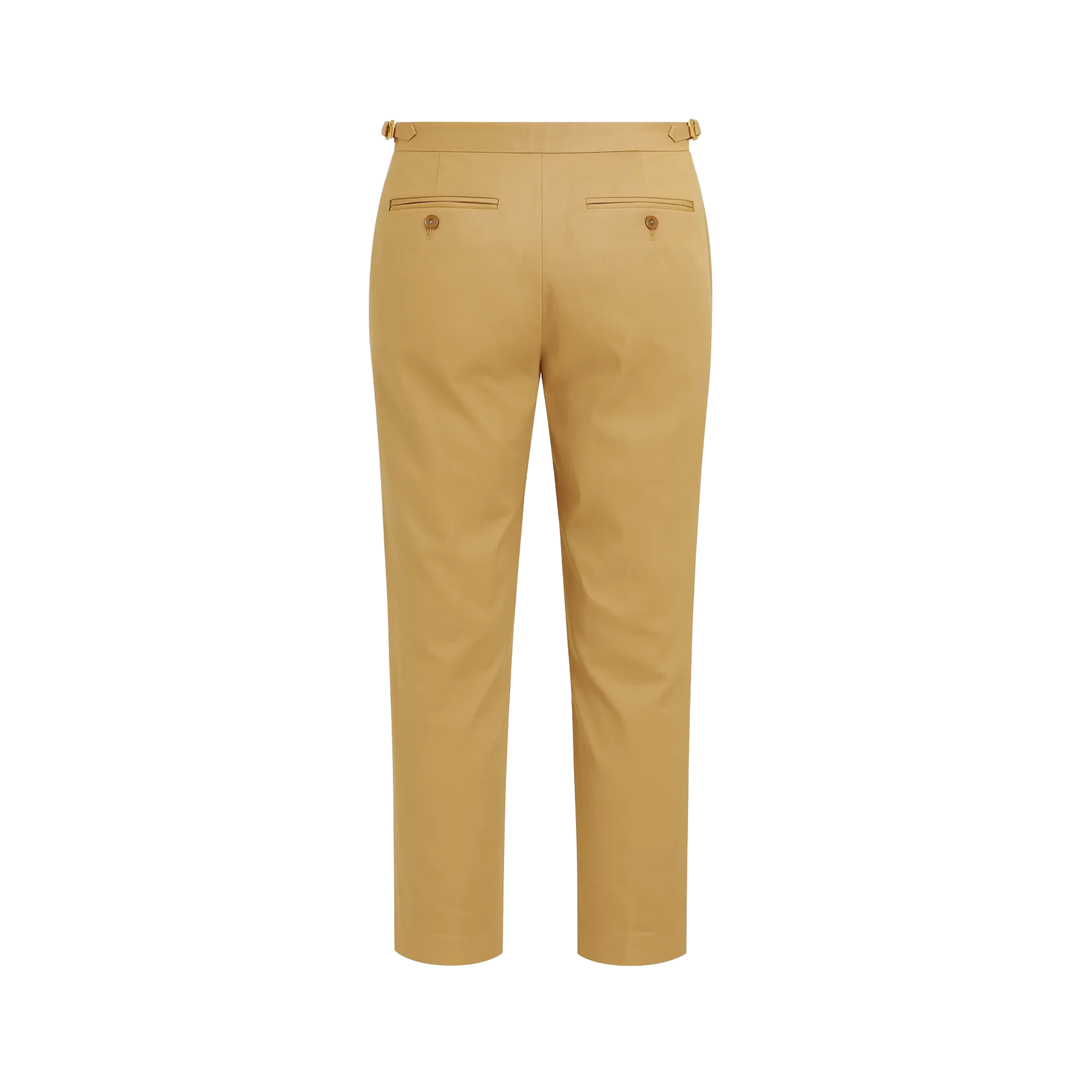 Tailory khaki cropped tailored trousers with clean back view