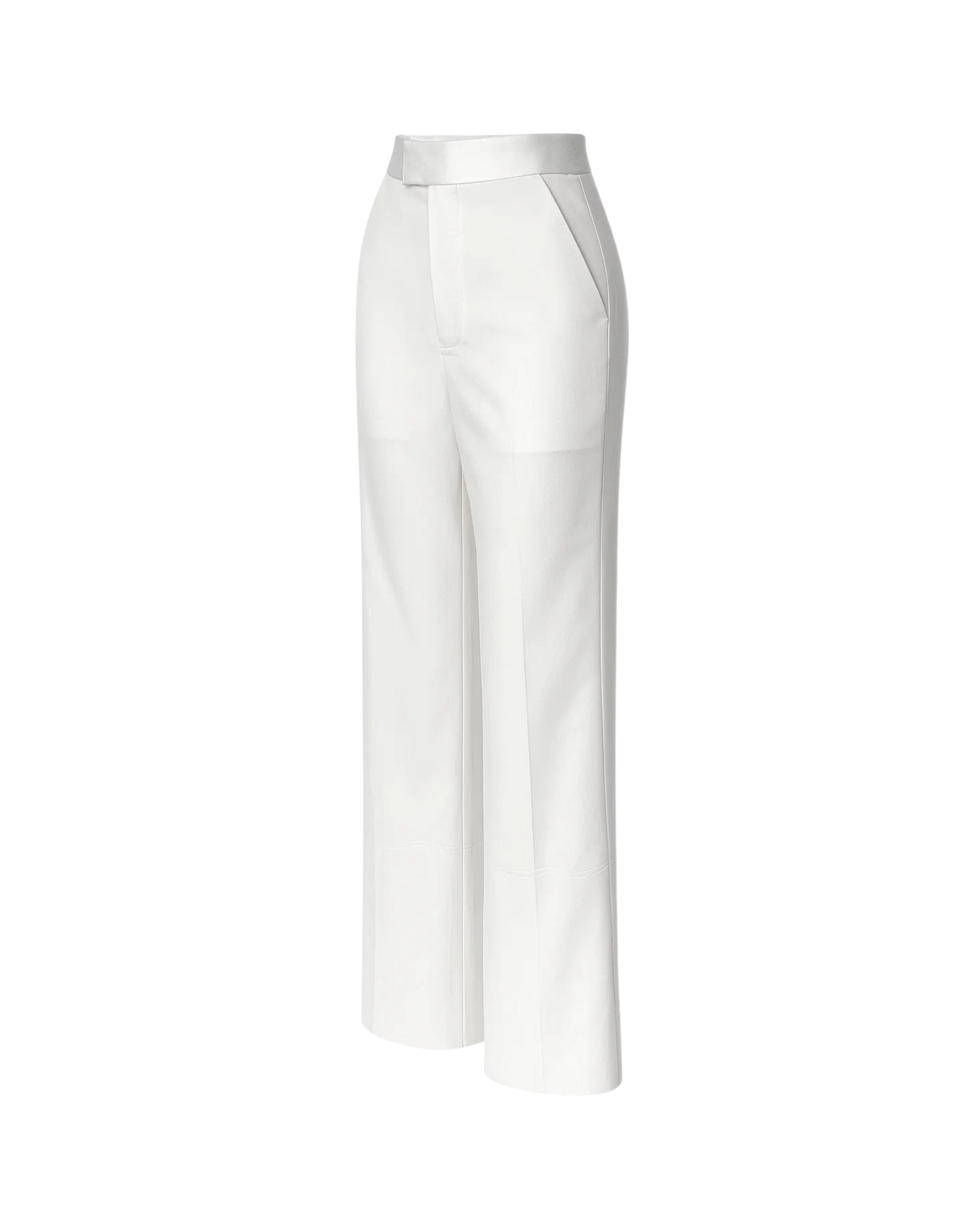 Tailory white wide-leg tailored trousers side view