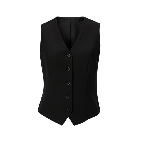 Tailory black formal tailored vest front view