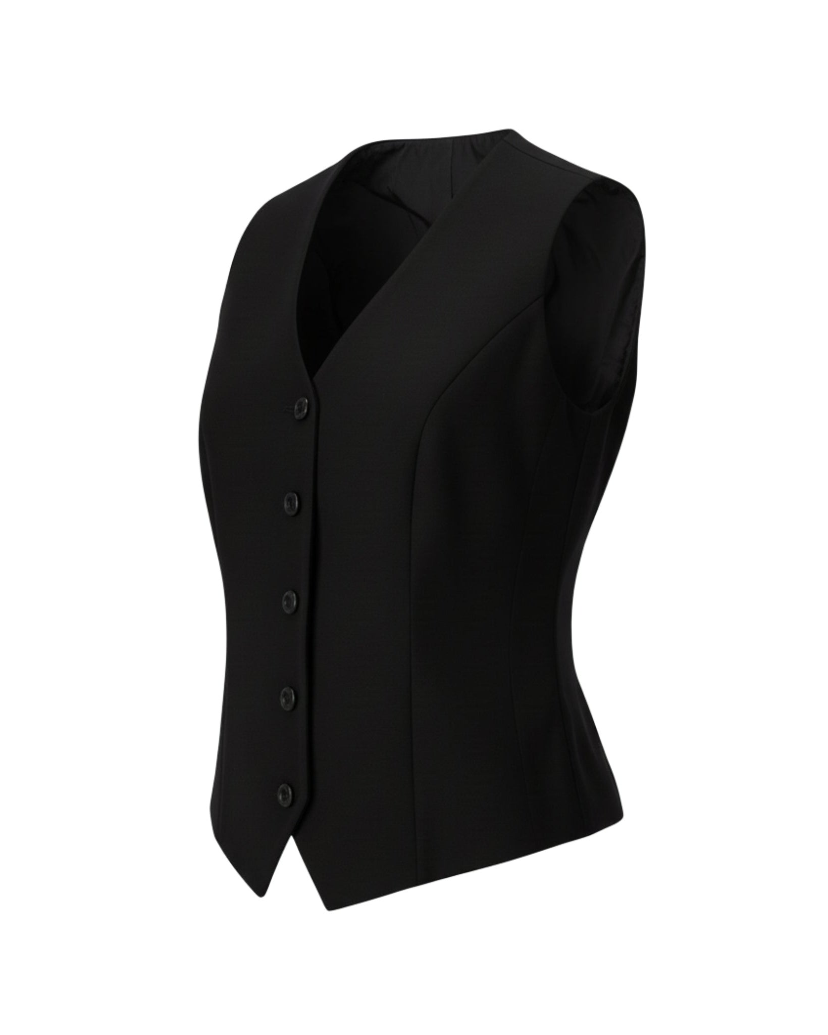 Tailory black tailored formal vest side view