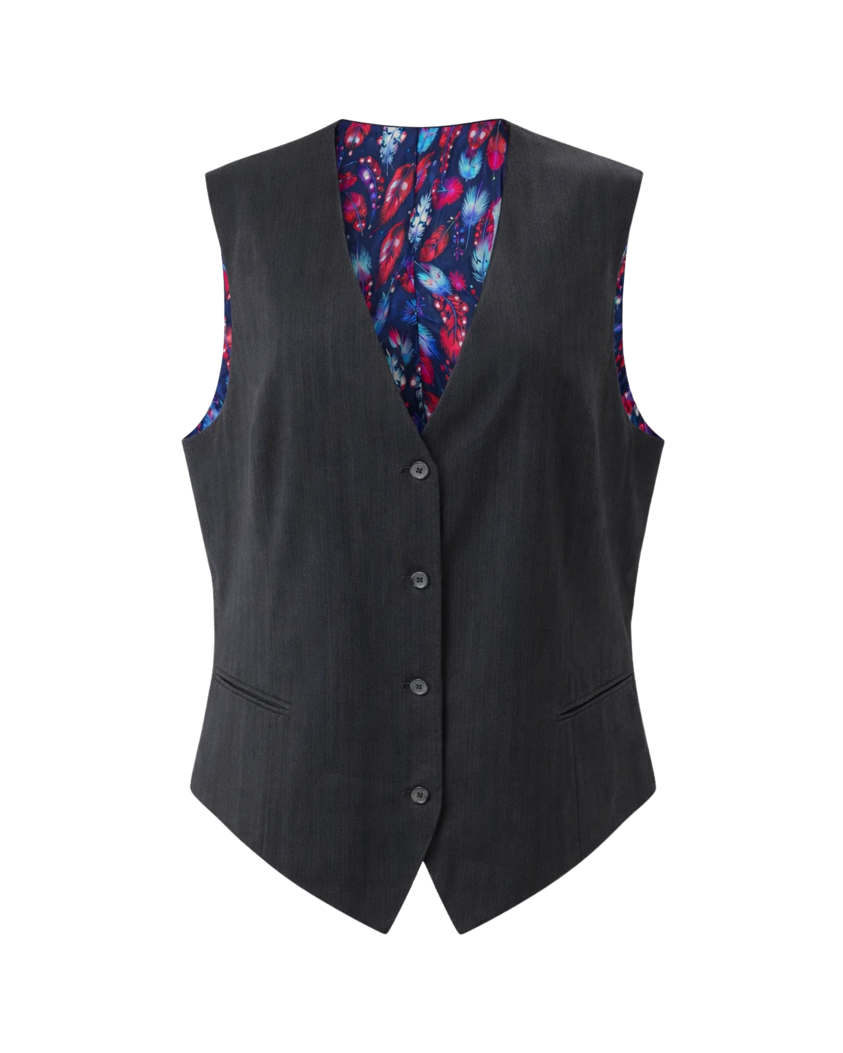 Tailory charcoal tailored vest front view