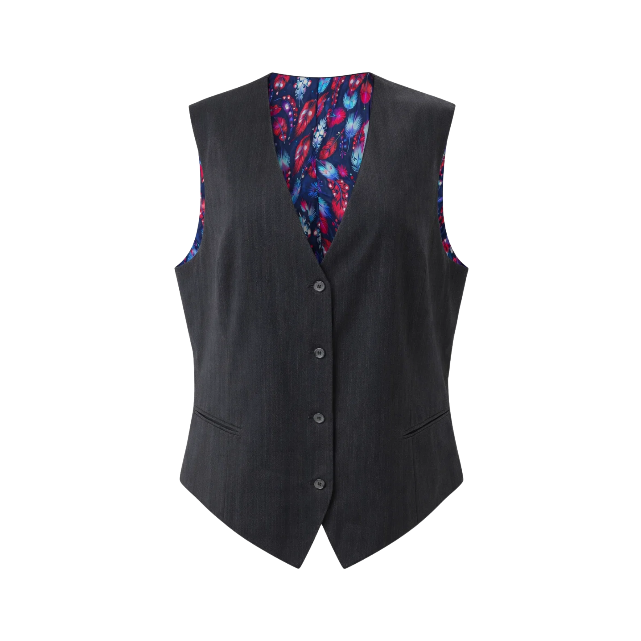 Tailory charcoal tailored vest front view