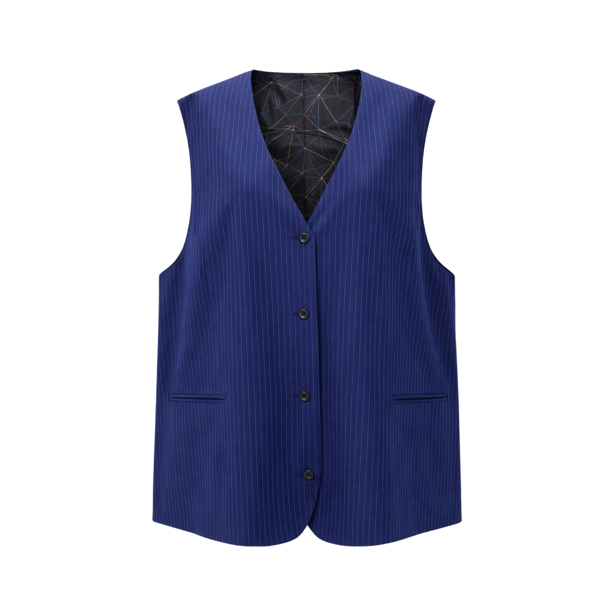 Tailory_Vest_RoyalBlue_Pinstripe_Tailored_FrontView