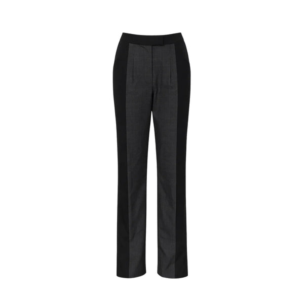 Tailory black grey windowpane tailored trousers front view