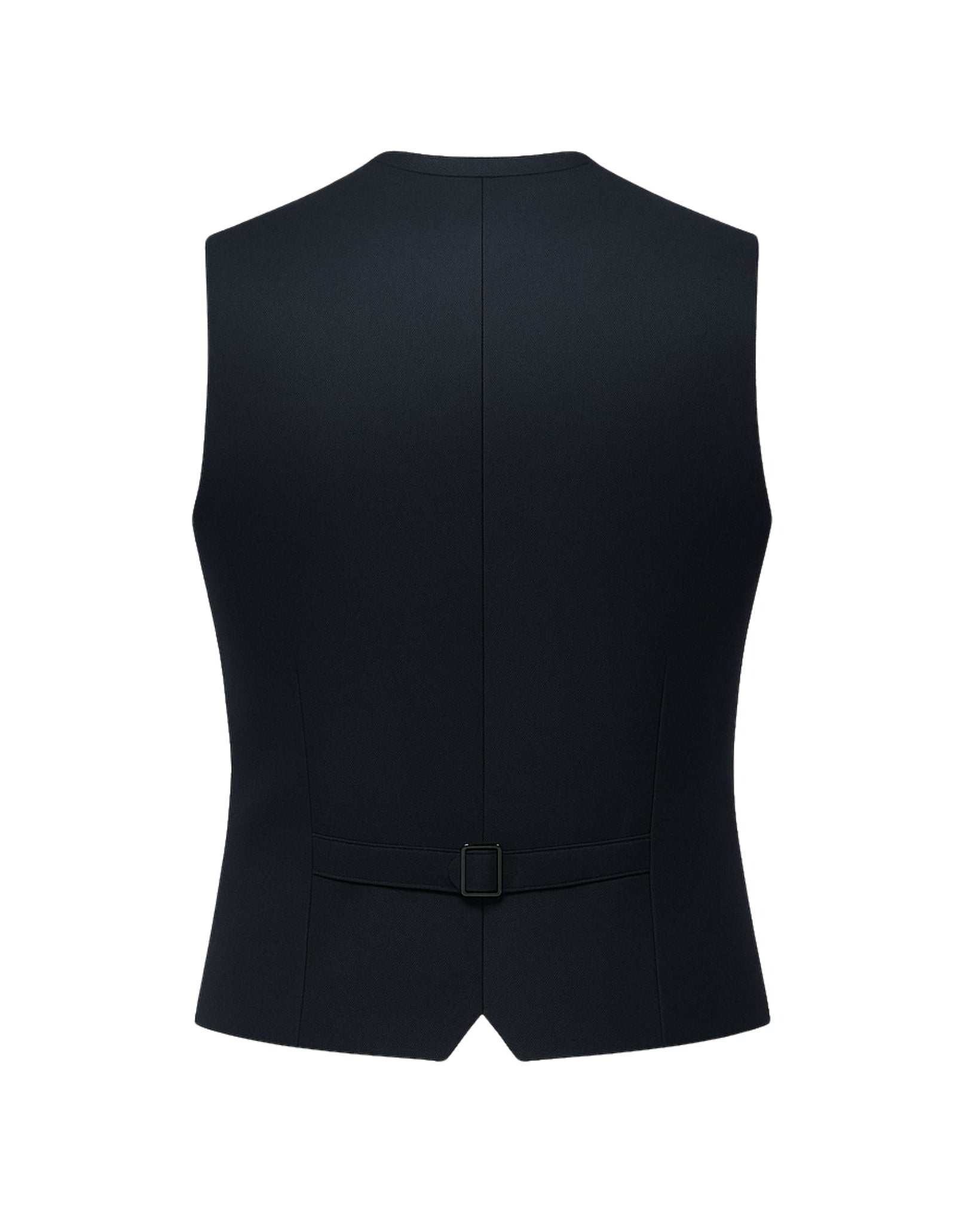 Tailory navy wool vest back view
