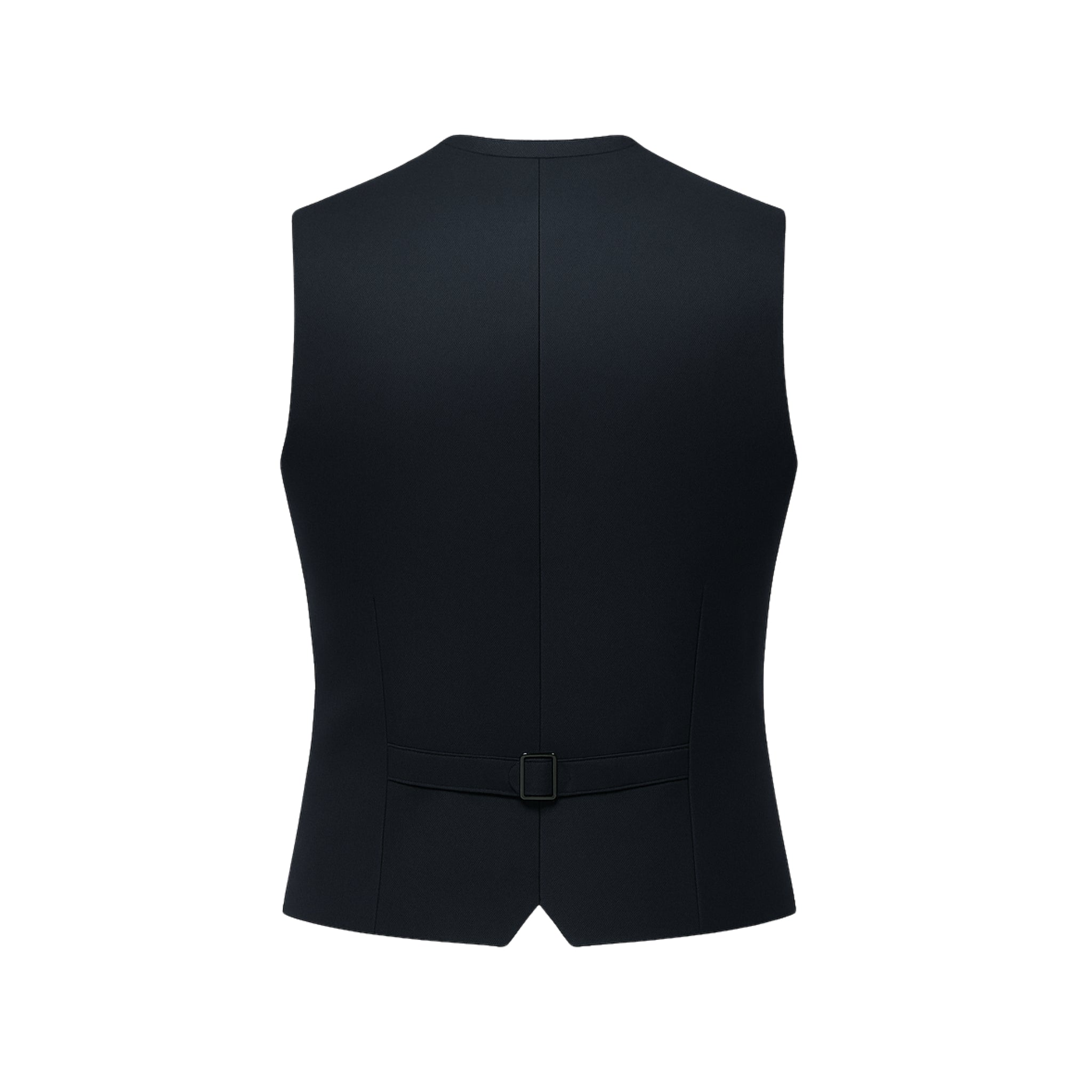 Tailory navy wool vest back view