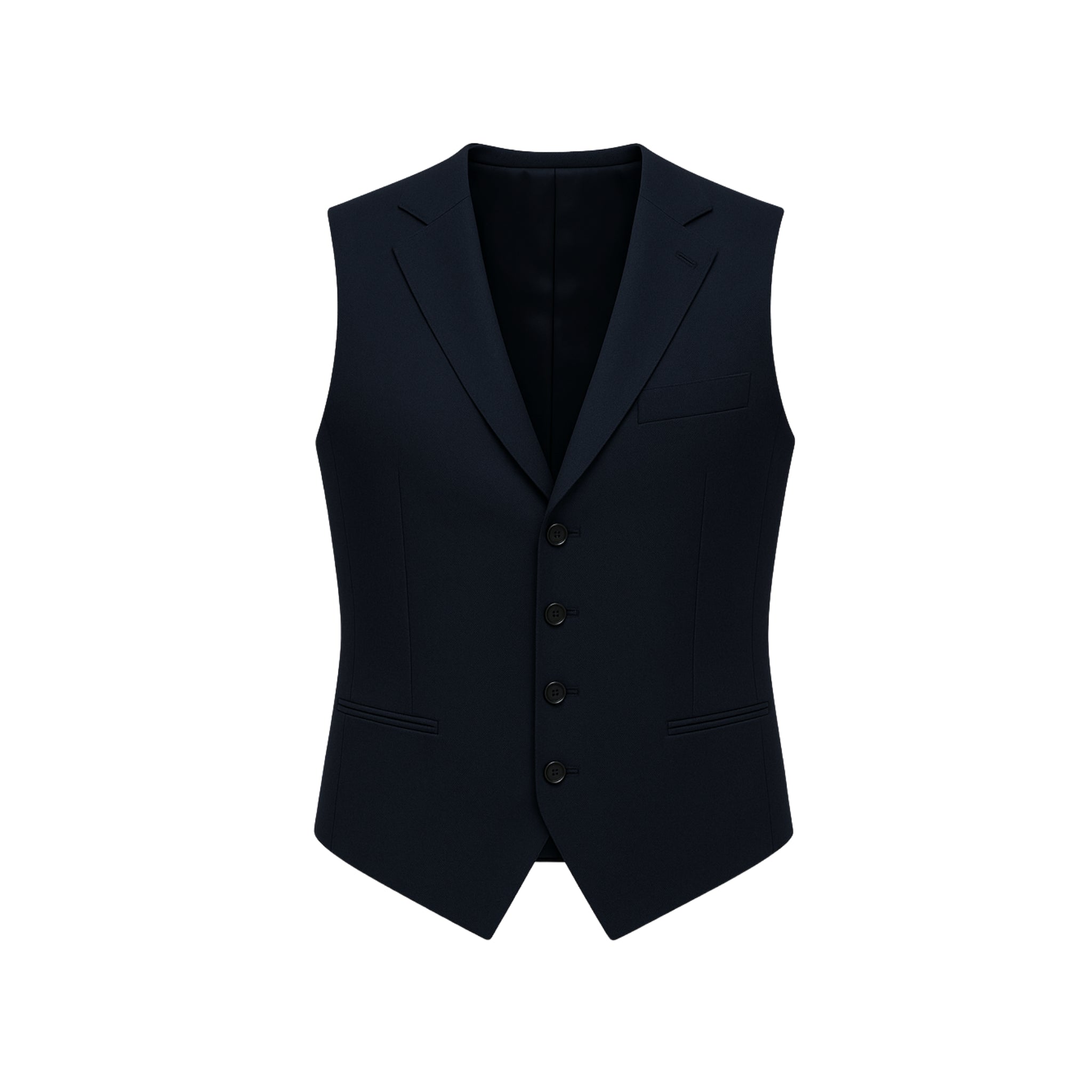 Tailory navy wool vest front view