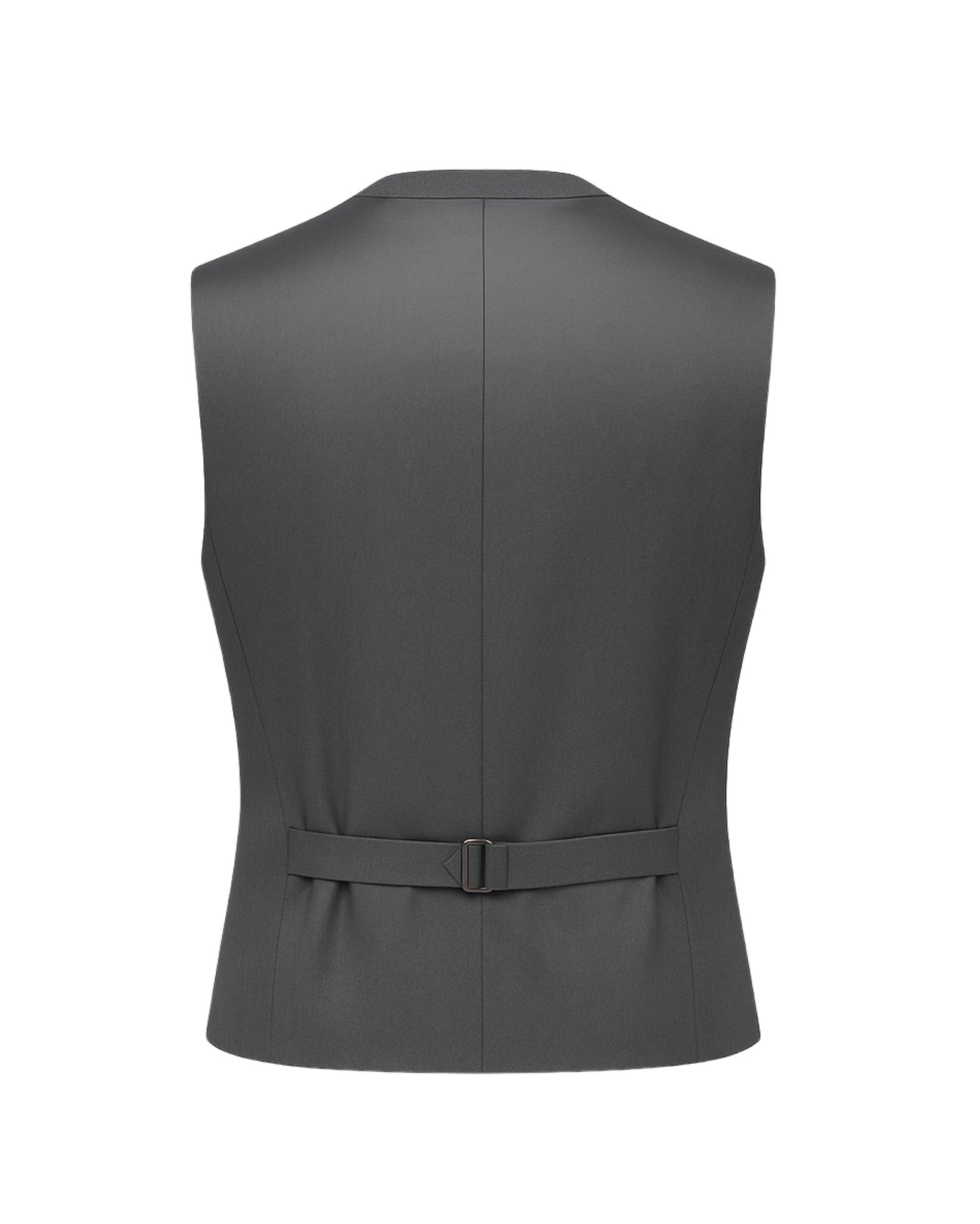 Tailory slate gray wool vest back view