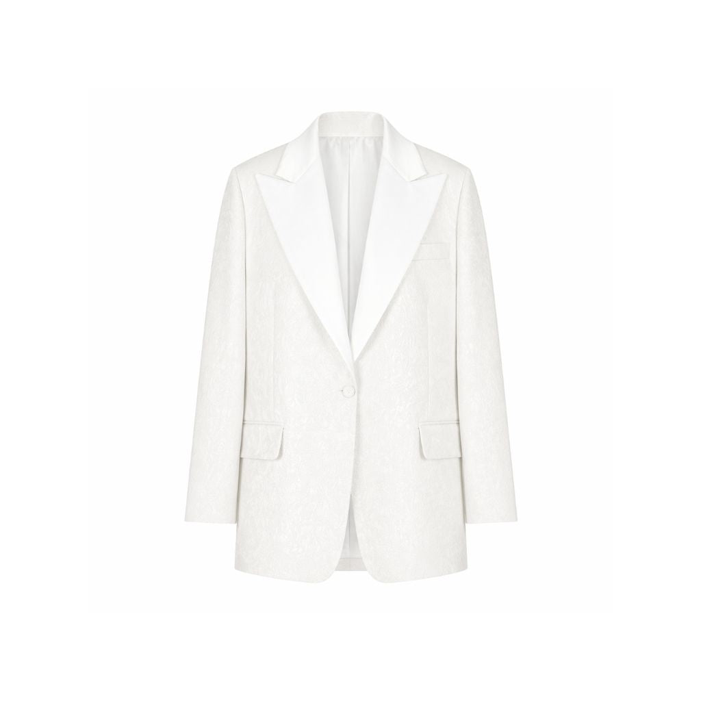 White blazer on a white background