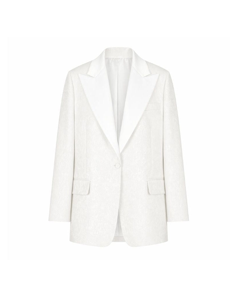 White blazer on a white background