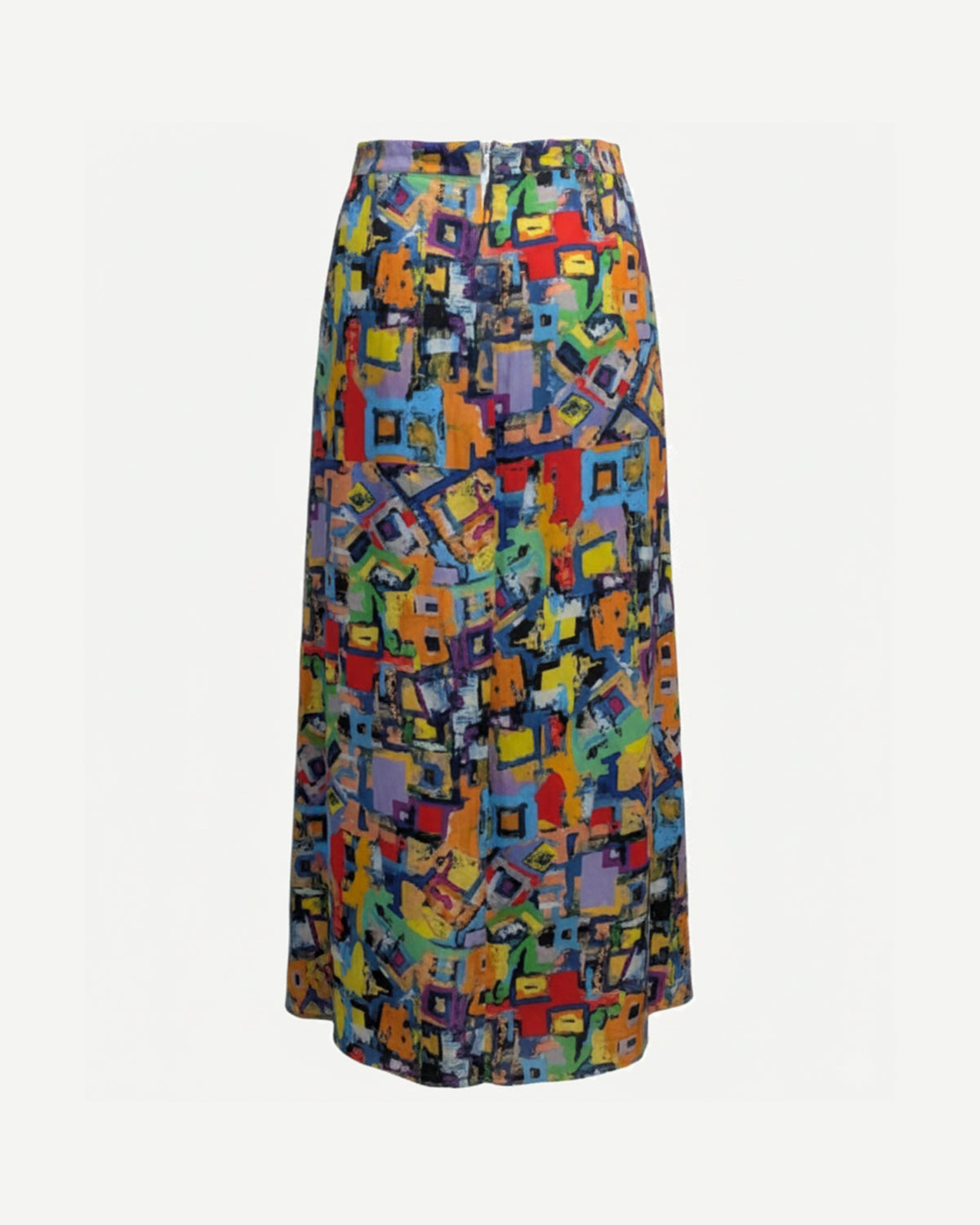abstract_multicolor_maxi_skirt_back — Tailory multicolor abstract-print maxi skirt back view