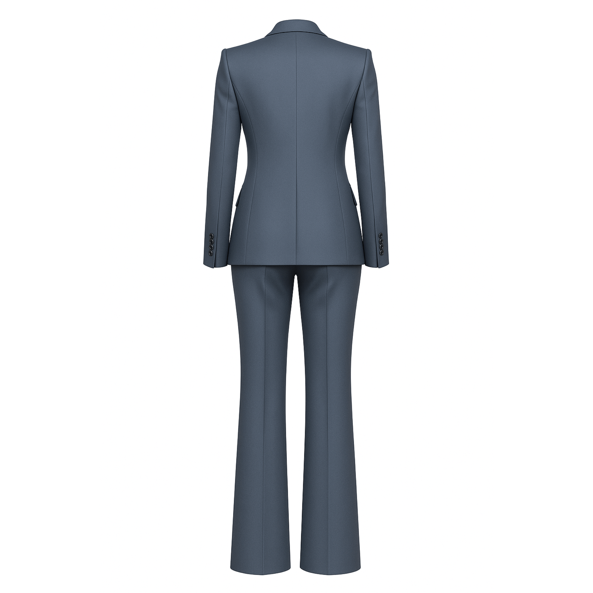 The Tailory New York Charcoal Gray Silk Peak Lapel Blazer Suit Set, 48