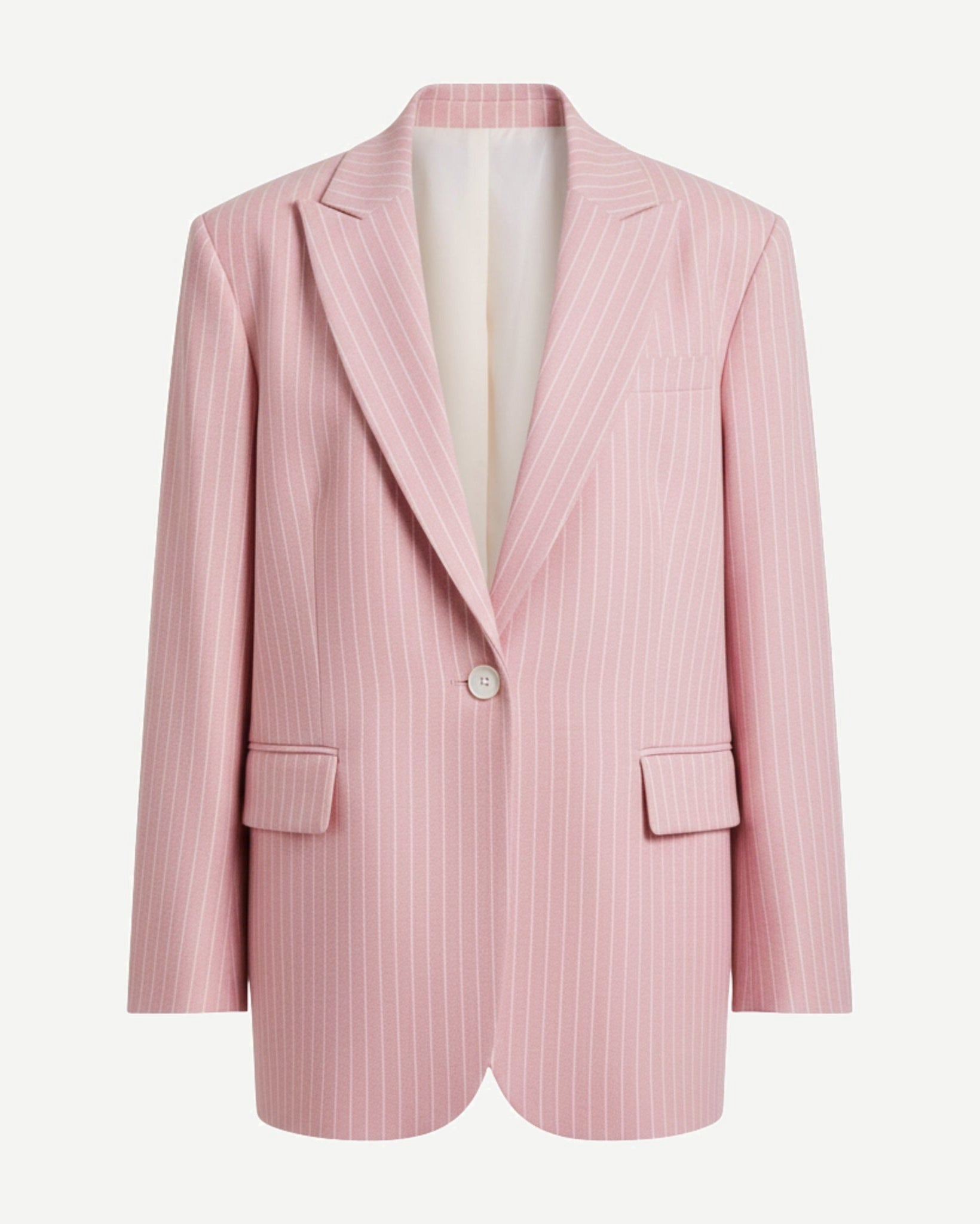 Tailory baby pink oversized blazer front view