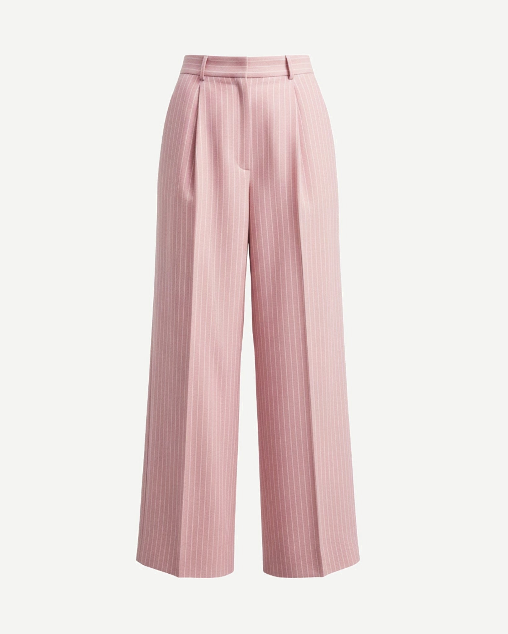 Tailory baby pink wide-leg trousers front view