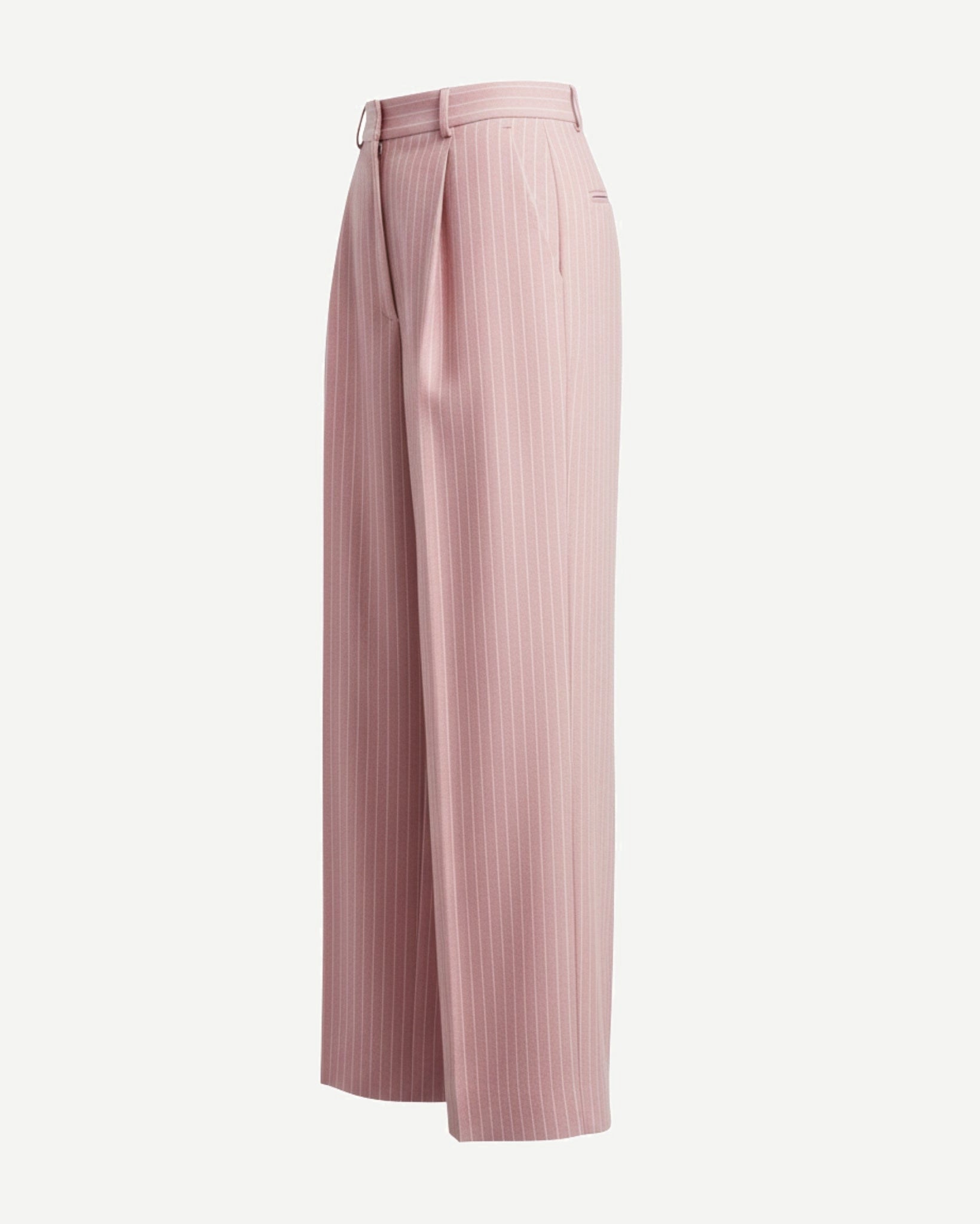 Tailory baby pink wide-leg trousers side view