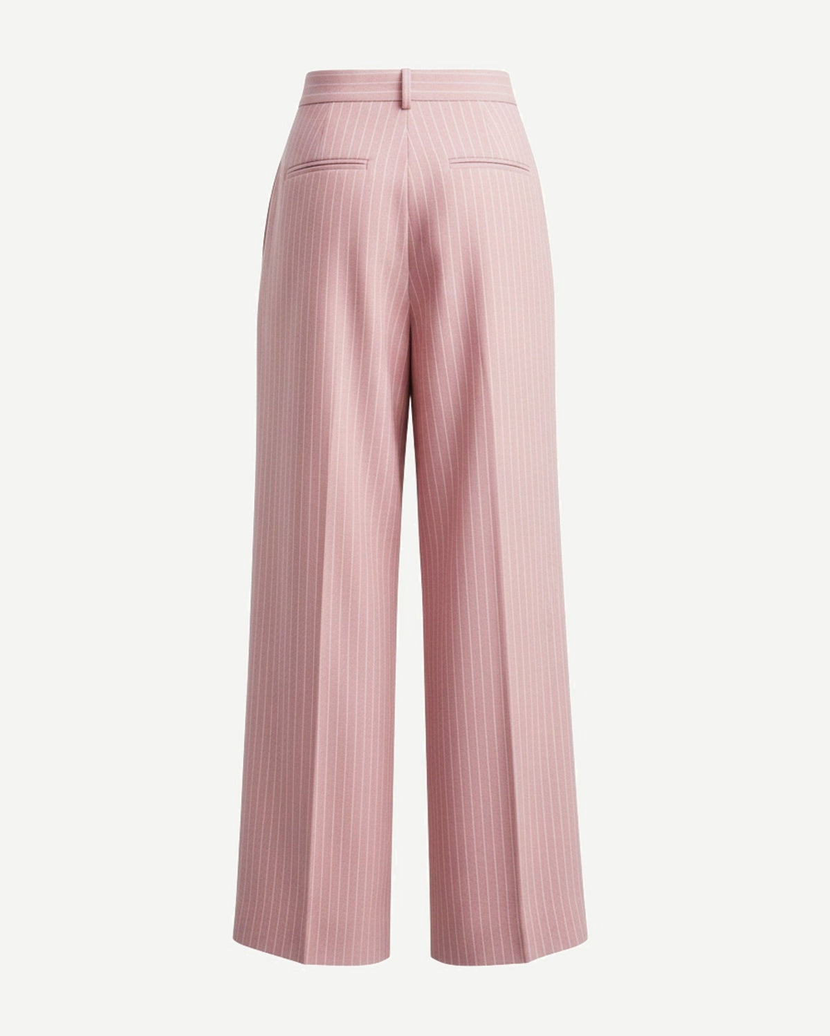 Tailory baby pink wide-leg trousers back view