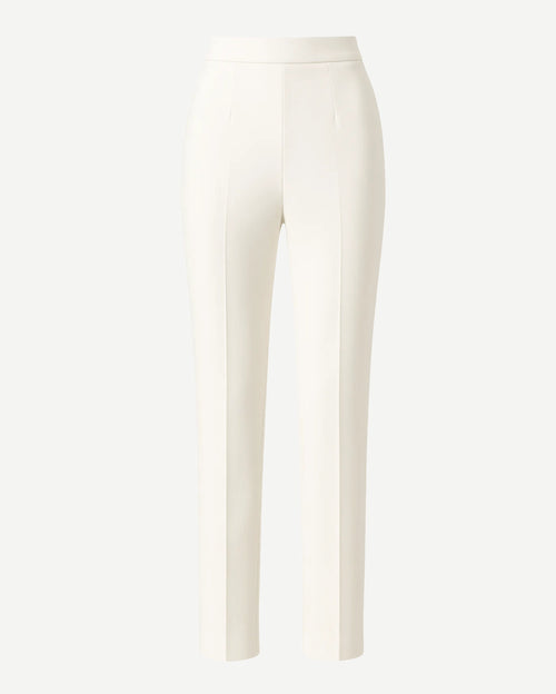 Tailory white fitted bridal trousers front view