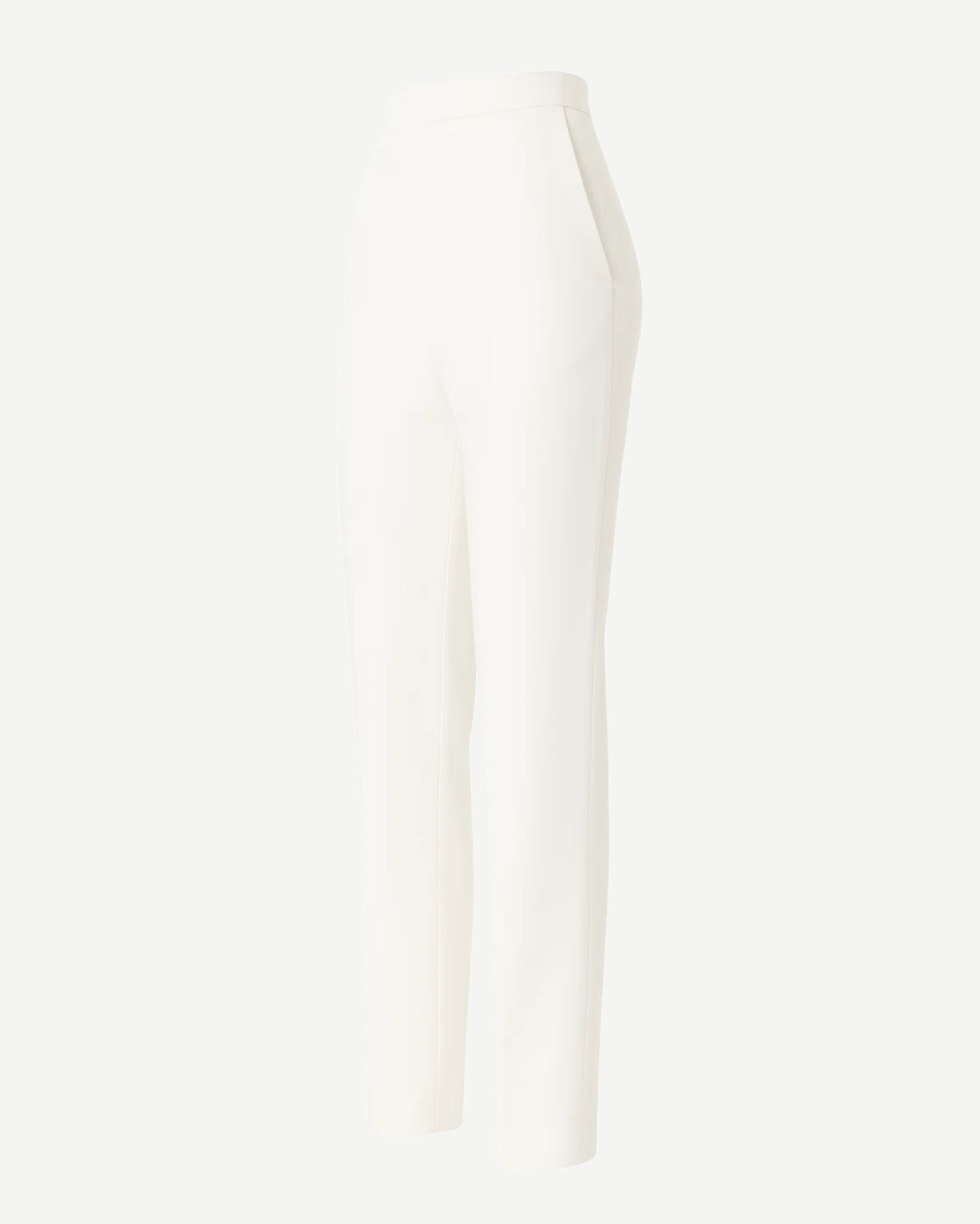 Tailory white bridal straight-leg trousers side view