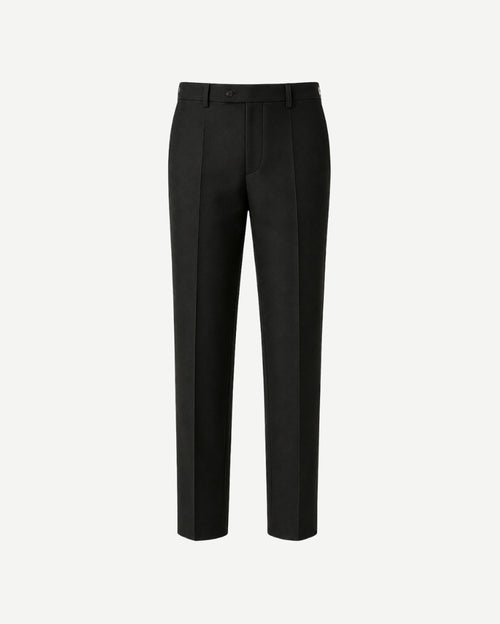 Black Loro Piana evening trousers front view
