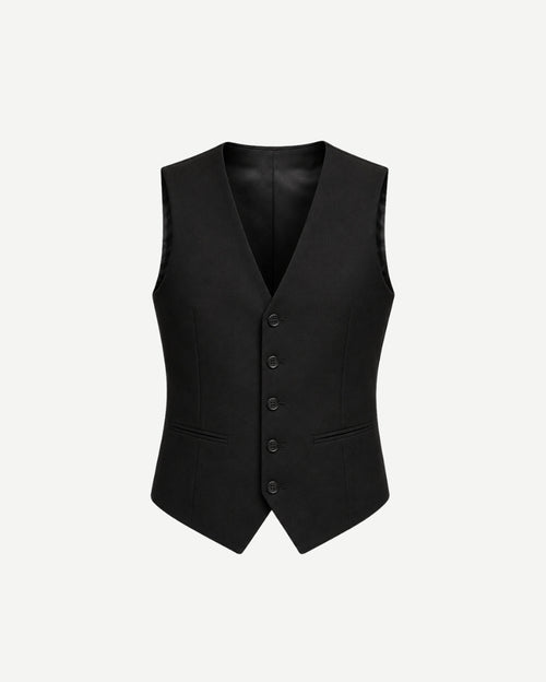 Black Loro Piana vest front view