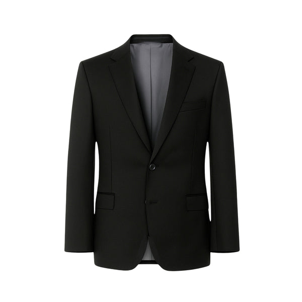 Black Wool Blazer Formal Single Button Evening Jacket