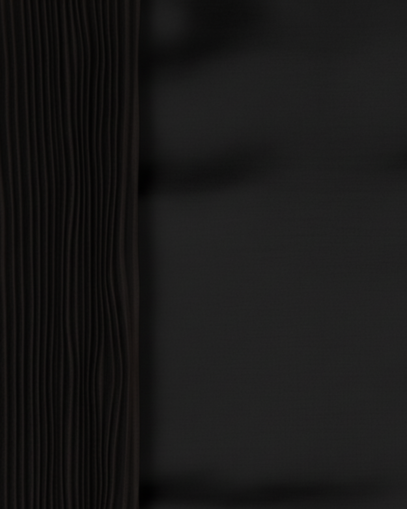Tailory black sheer mesh hem fabric detail
