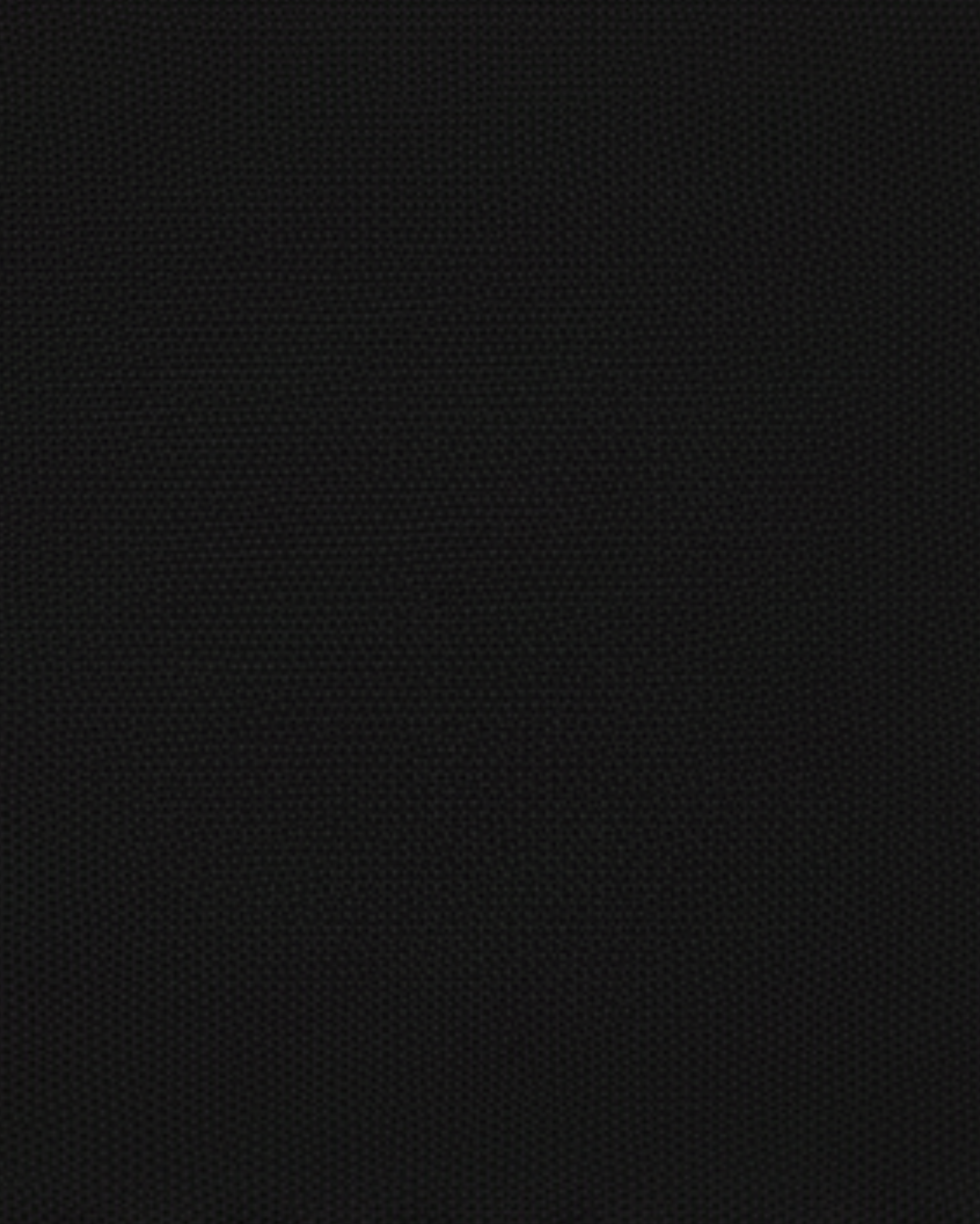 Tailory black suiting fabric swatch with waist-cinch detailing and stripe-accent sleeves