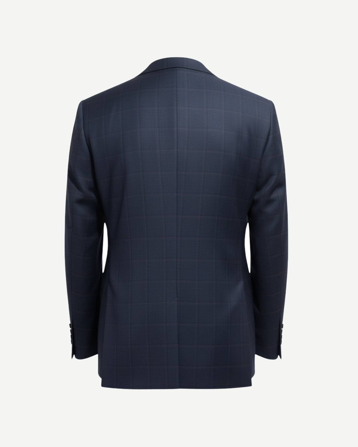 Tailory navy checkered tailored jacket back view