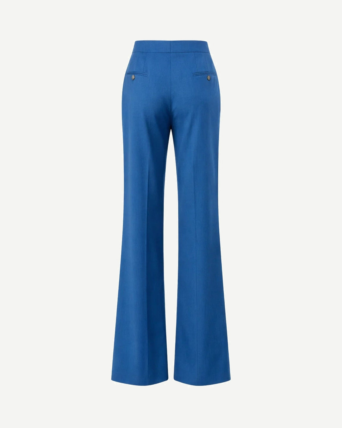Tailory blue flared-leg tailored trousers back view