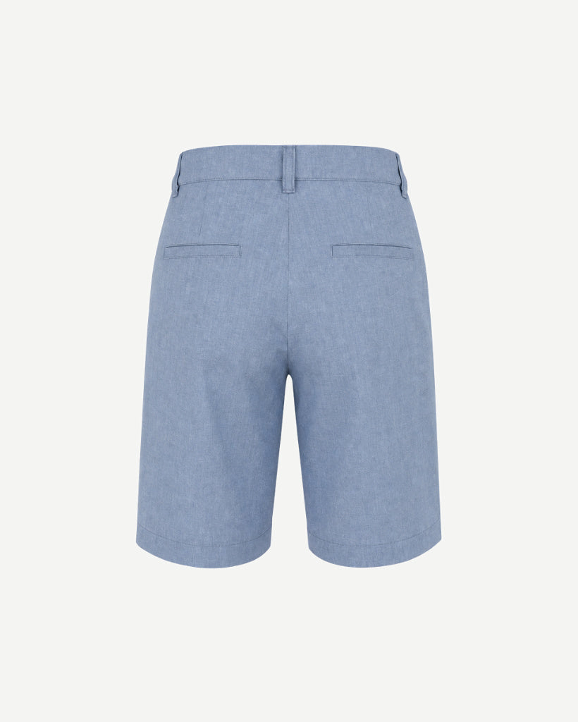 The Tailory New York blue Loro Piana tailored Bermuda shorts back view