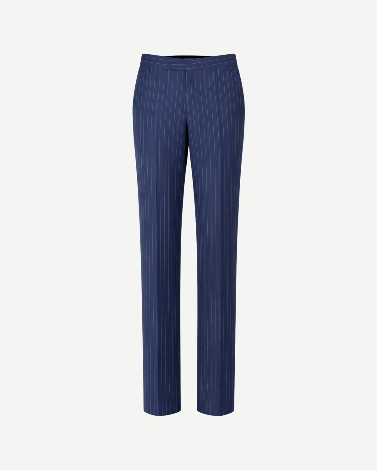 Tailory navy white pinstripe tailored dress trousers front view