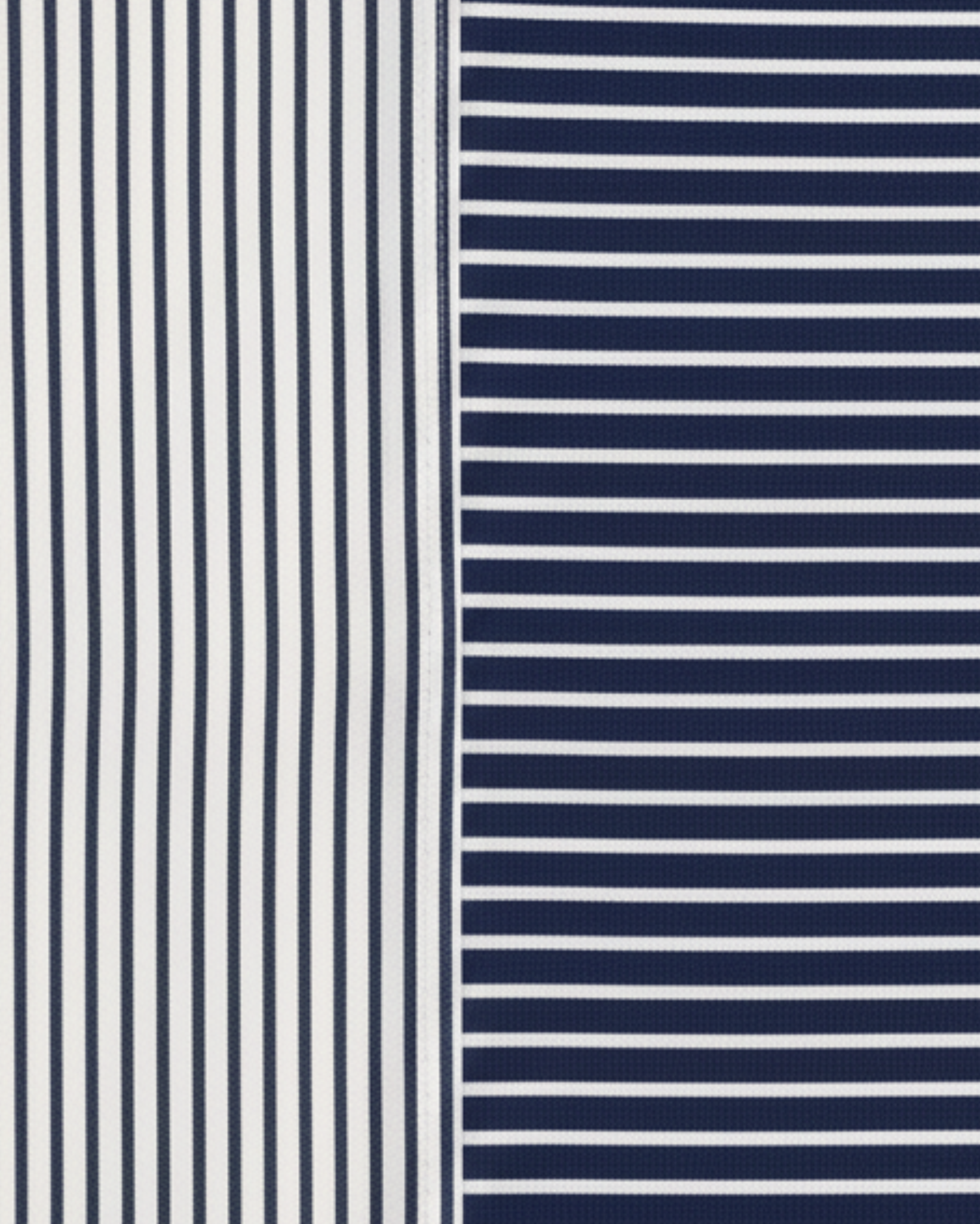 Tailory blue and white mixed stripe cotton shirting fabric swatch