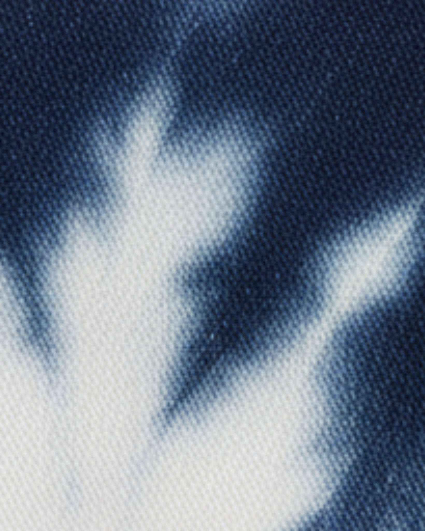 Tailory blue/white tie-dye denim fabric swatch