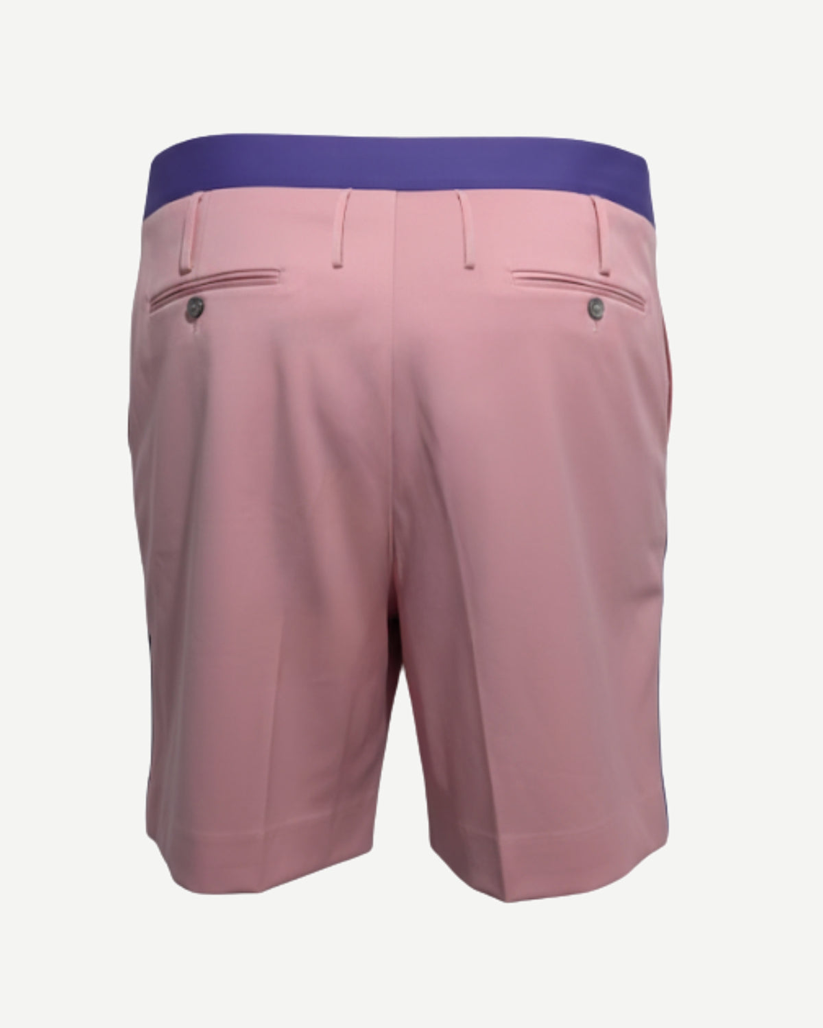 Tailory blush pink color-block tailored shorts side view