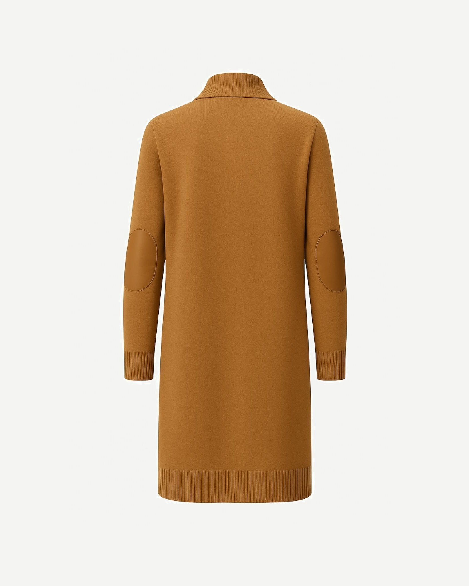 Tailory camel vicuña open-front cardigan back view