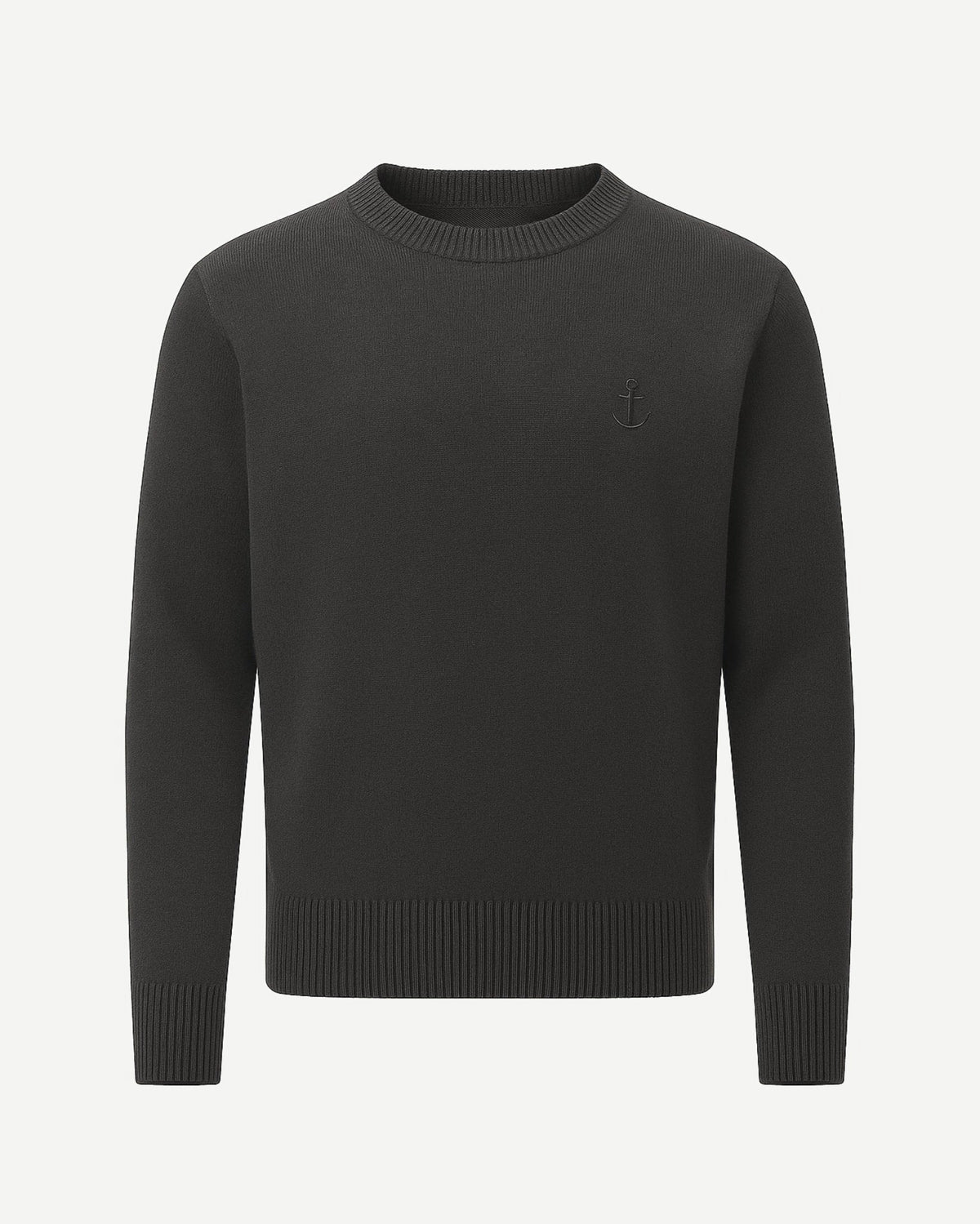 Tailory charcoal cashmere oversized pullover front view