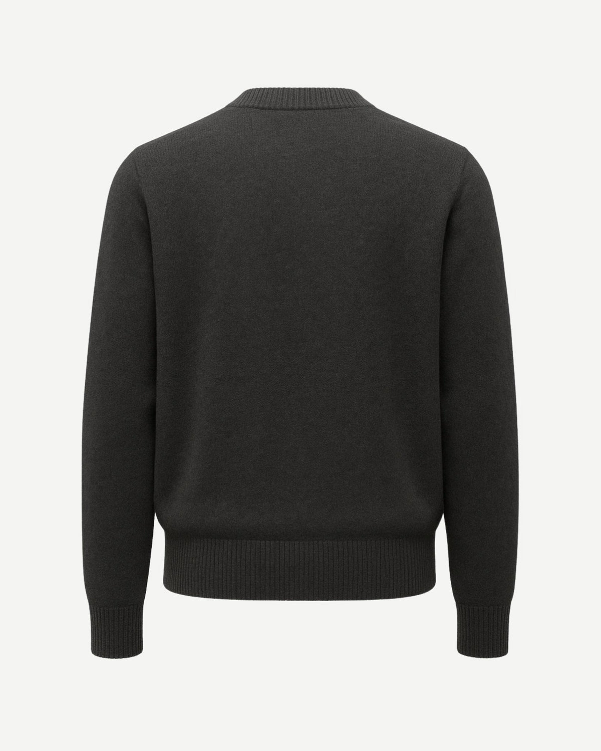 Tailory charcoal cashmere oversized pullover back view