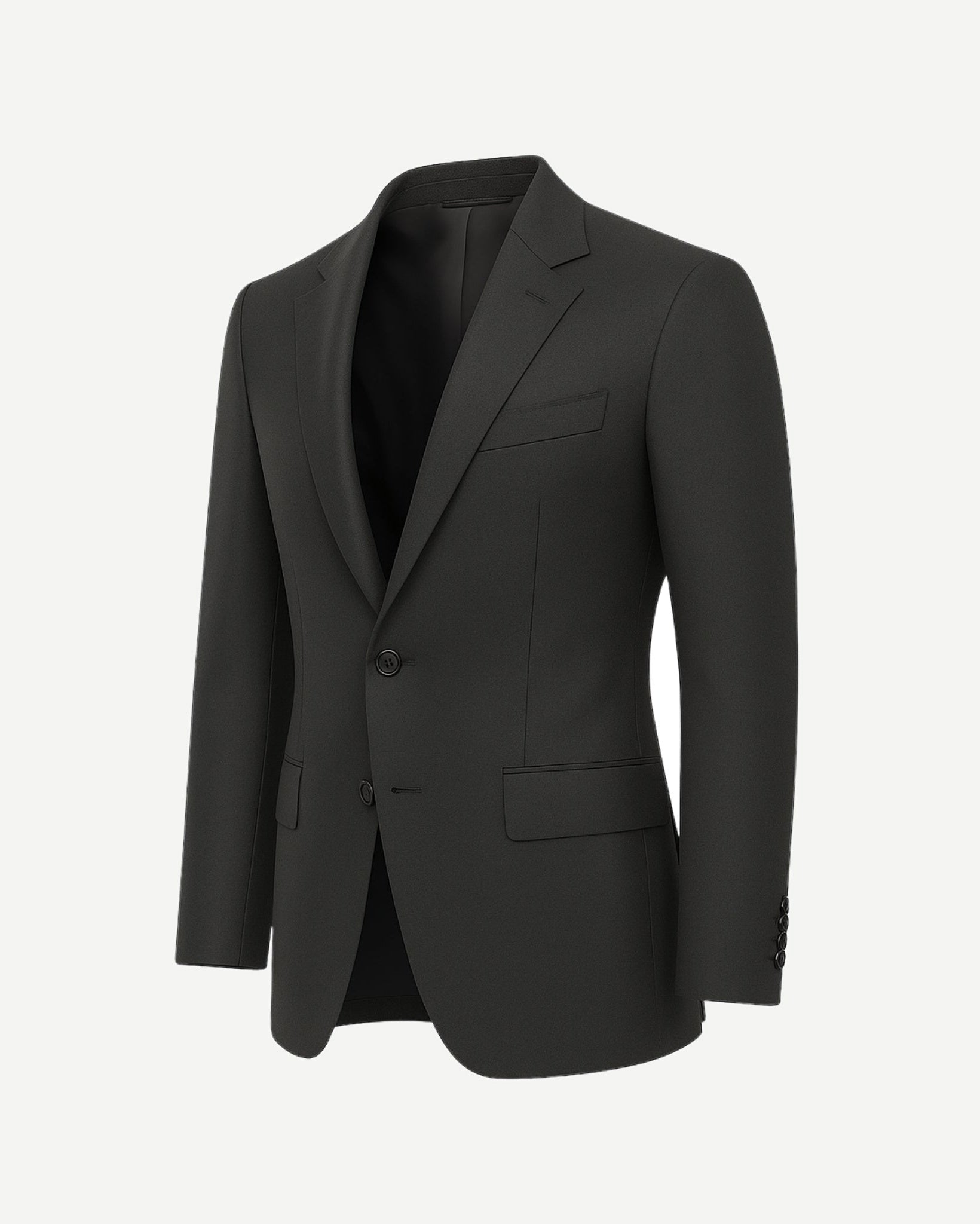 Tailory charcoal gray wool sports coat side view