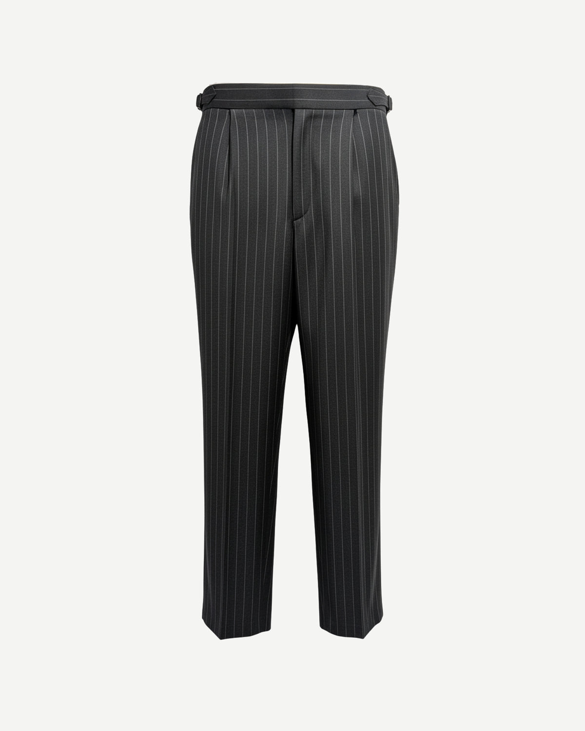 Tailory charcoal pinstripe tailored trousers front view