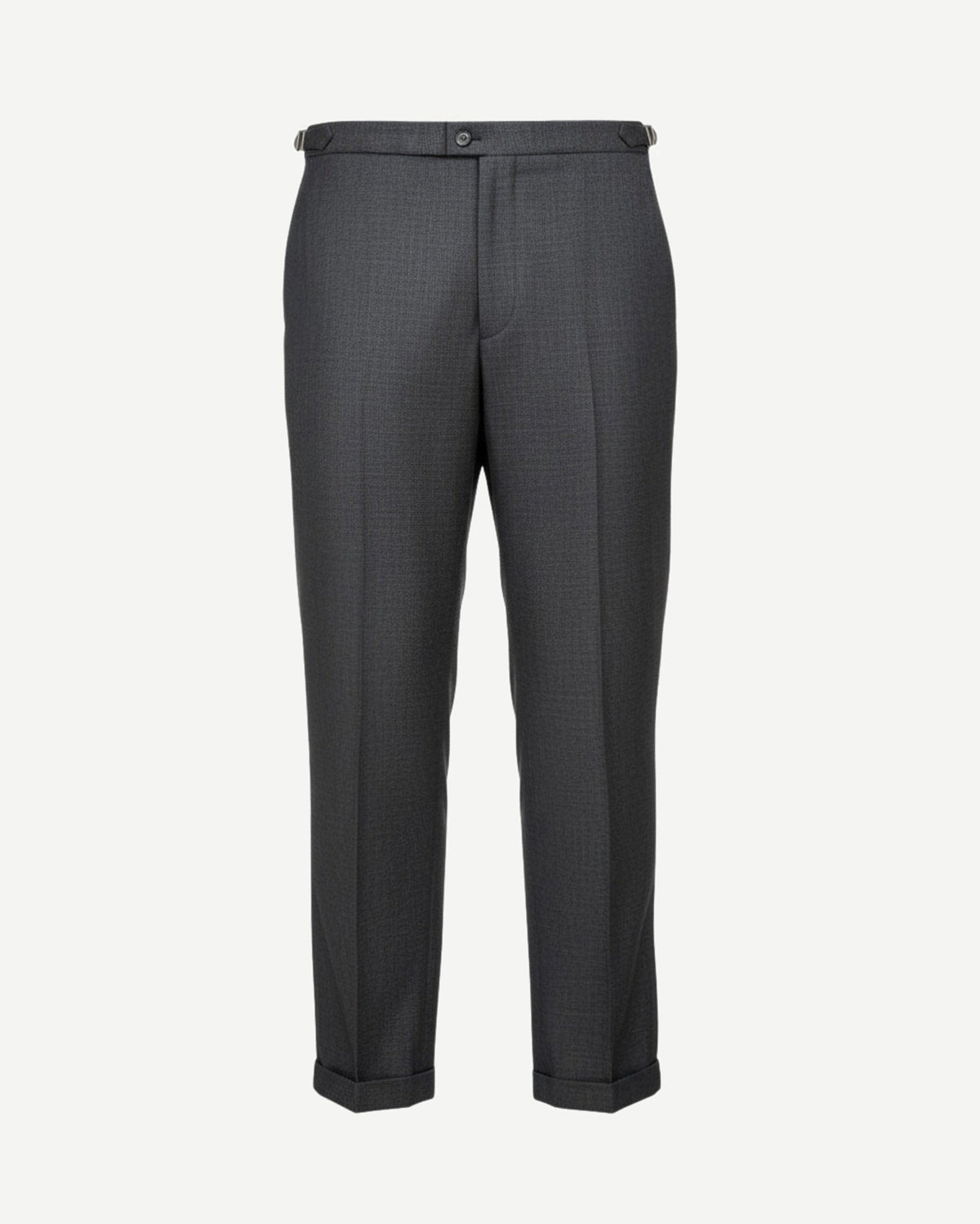Gray dress pants on a white background