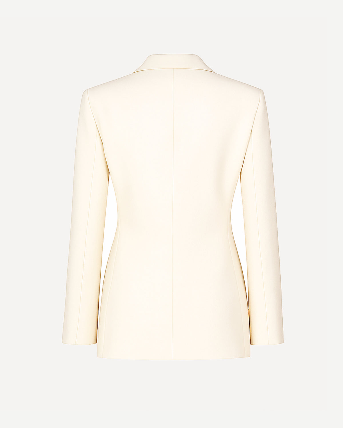 Tailory ivory tailored jacket with satin notch lapel back view