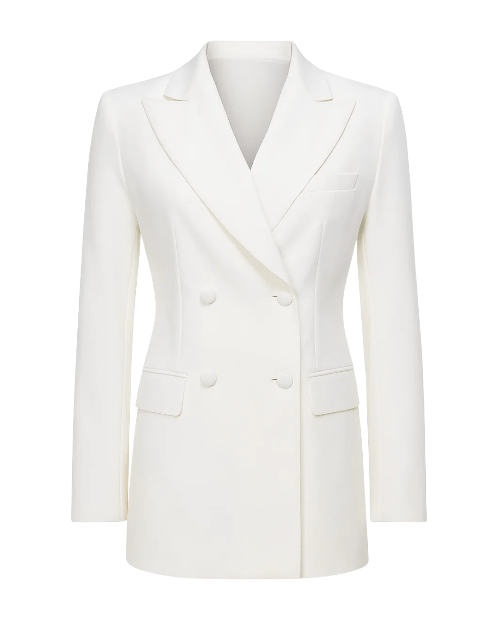 City Hall Wedding | White Wedding Suit Jacket Double Breasted - Suit - The Tailory New York