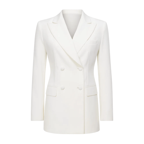 City Hall Wedding | White Wedding Suit Jacket Double Breasted - Suit - The Tailory New York