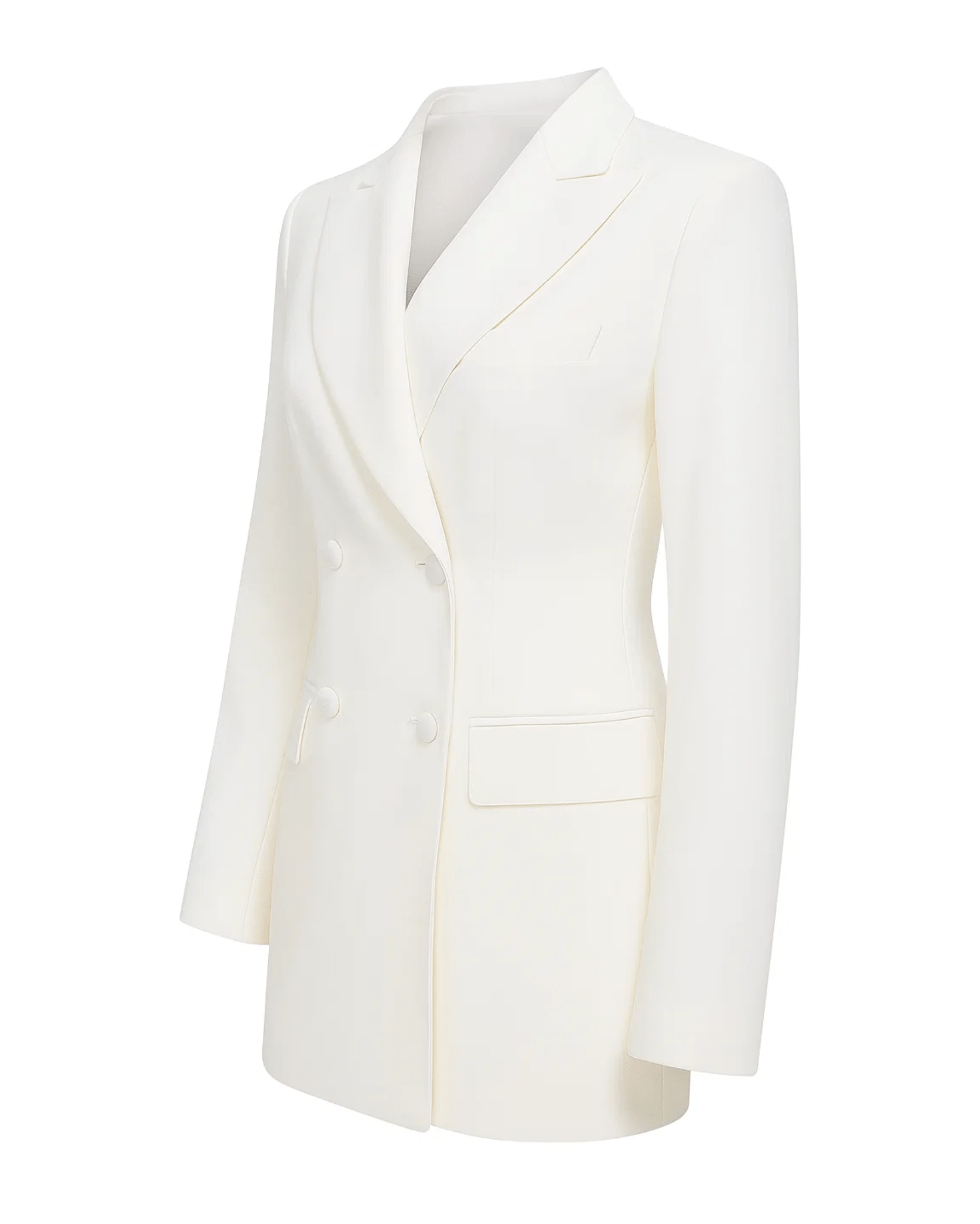 City Hall Wedding | White Wedding Suit Jacket Double Breasted - Suit - The Tailory New York