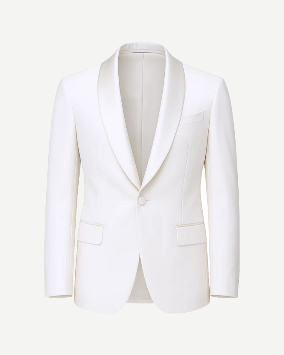 Tailory classic white shawl lapel dinner jacket front view