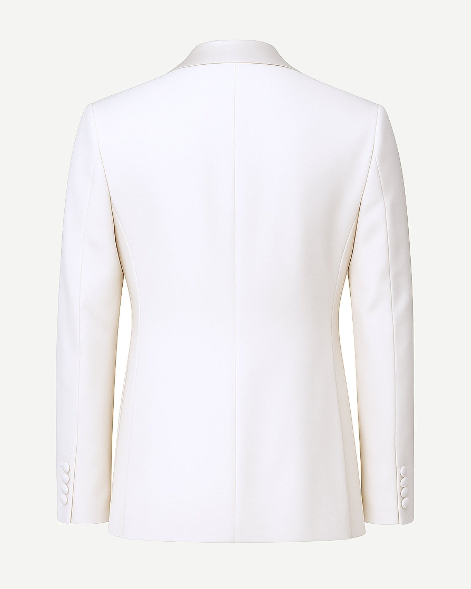 Tailory classic white shawl lapel dinner jacket back view