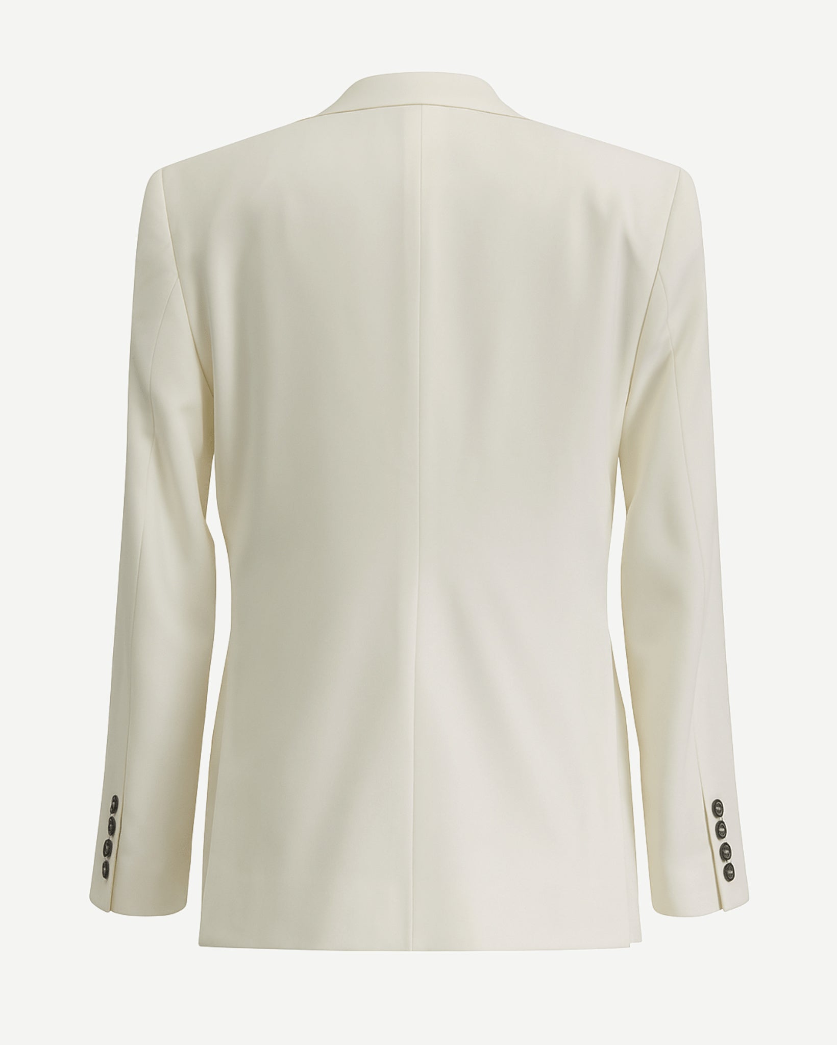 Tailory ivory double-breasted peak-lapel blazer back view