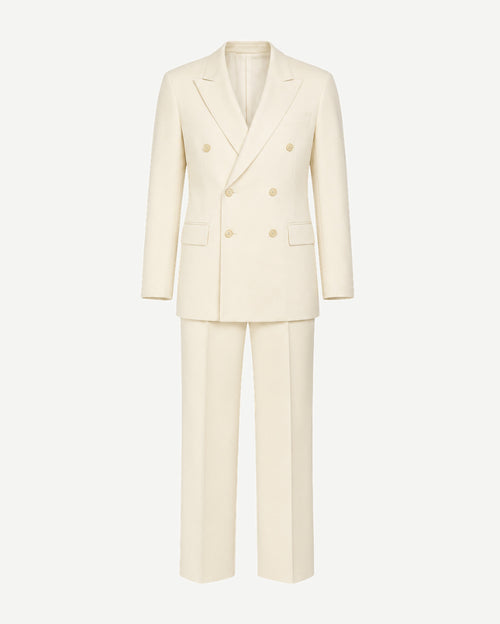 Cream Loro Piana men's set front view