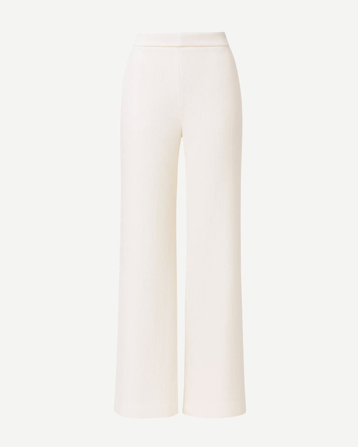 Tailory ivory wide leg women’s pants high-rise front view